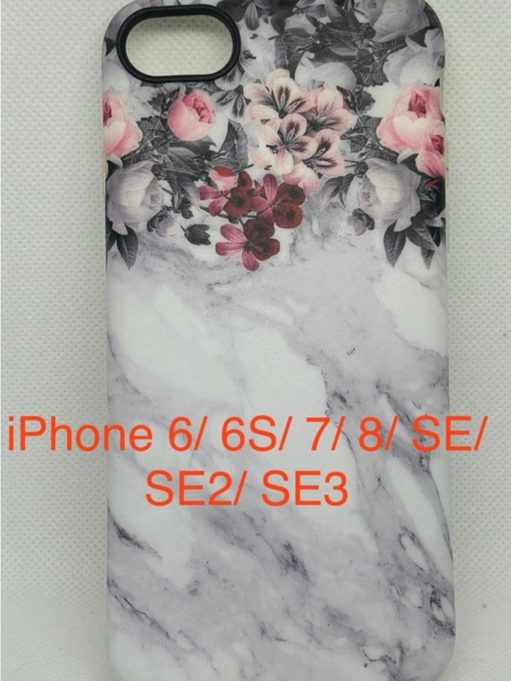 Floral Pink Marble Phone Case for iPhone 6/7/8/SE Series